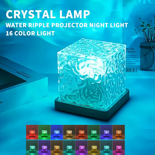 Lampe Projecteur Océan & Aurore Boréale – Effet Ondes d’Eau RGB, 16 Couleurs, Télécommande, Veilleuse LED USB pour Chambre, Salon & Bureau