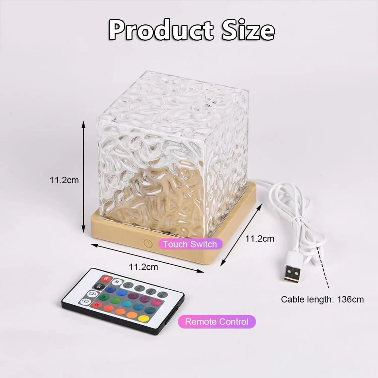 Lampe Projecteur Océan & Aurore Boréale – Effet Ondes d’Eau RGB, 16 Couleurs, Télécommande, Veilleuse LED USB pour Chambre, Salon & Bureau