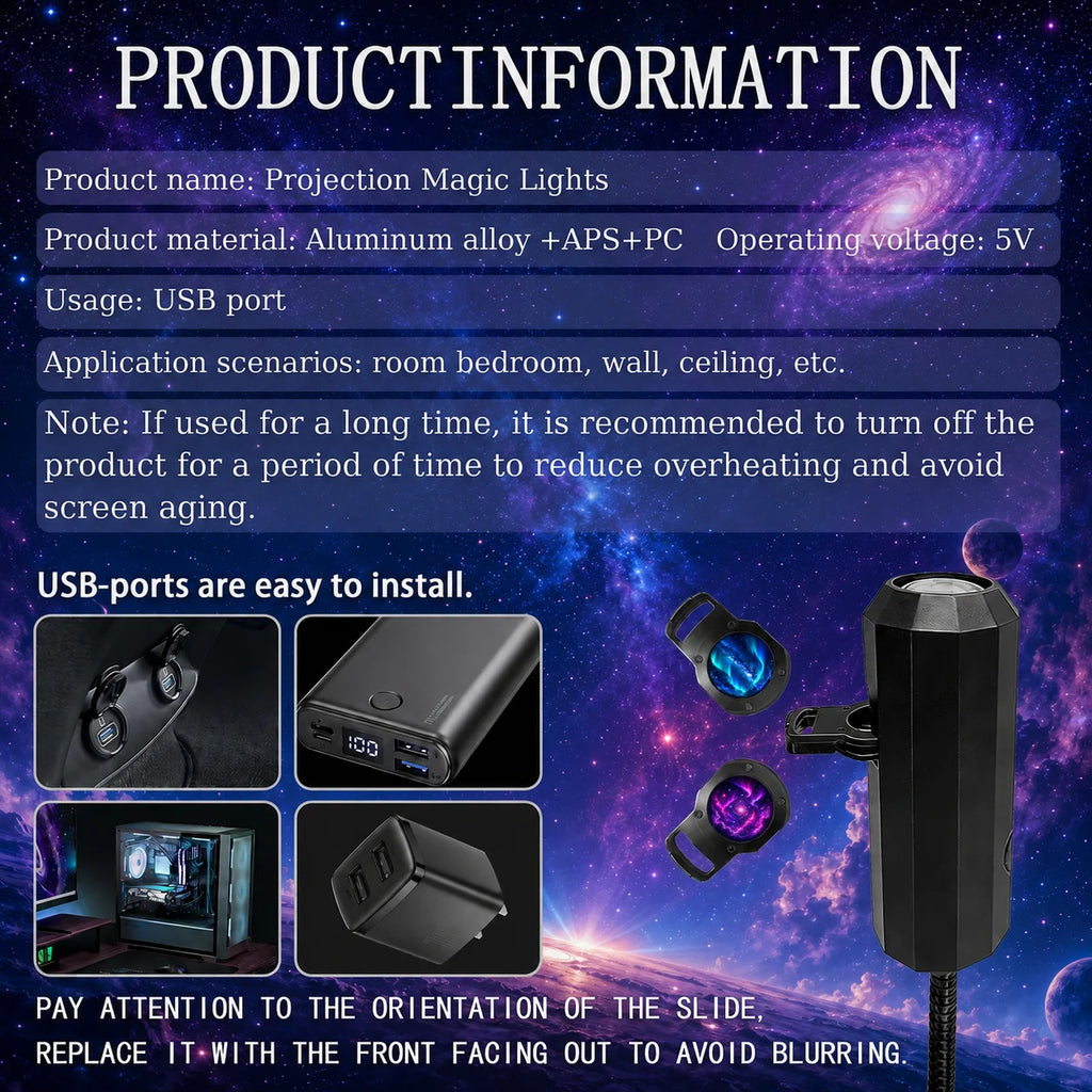 Projecteur Ciel Étoilé & Nébuleuse – Lampe LED USB